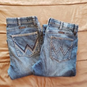 2 wrangler willow jeans sz 17